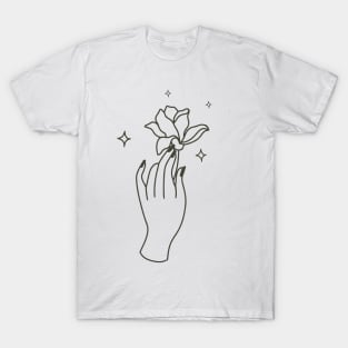 hand and flowers T-Shirt